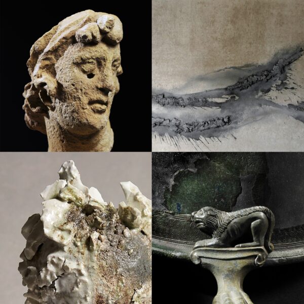 Collage, immagine principale mostra Timeless Encounters, Palazzo dei Priori, 2022